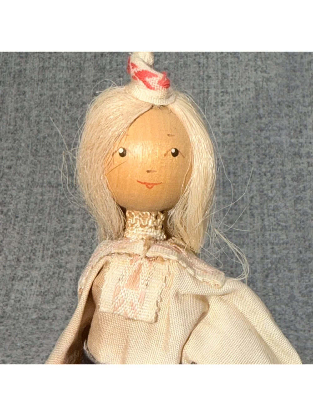 Vintage 1960s USSR Soviet Estonia SALVO Folk Art Wooden Doll Restoration
